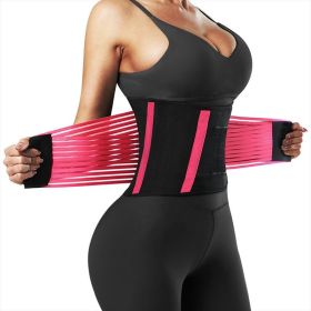 Women's waist trainer Neoprene sauna sweat training belt waist shaping belt (pink) S size Women's waist trainer Neoprene sauna sweat training belt waist shaping belt (pink) S size